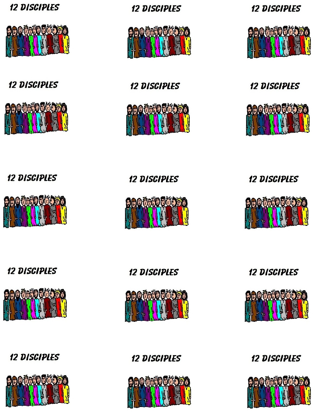 Printable Sunday School Stickers